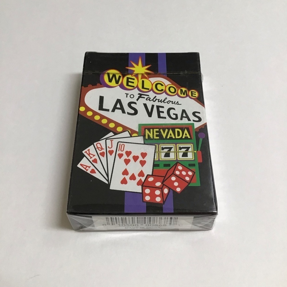 Welcome to Las Vegas Nevada Playing Card Deck Souvenir SEALED 7’s Dice Vintage